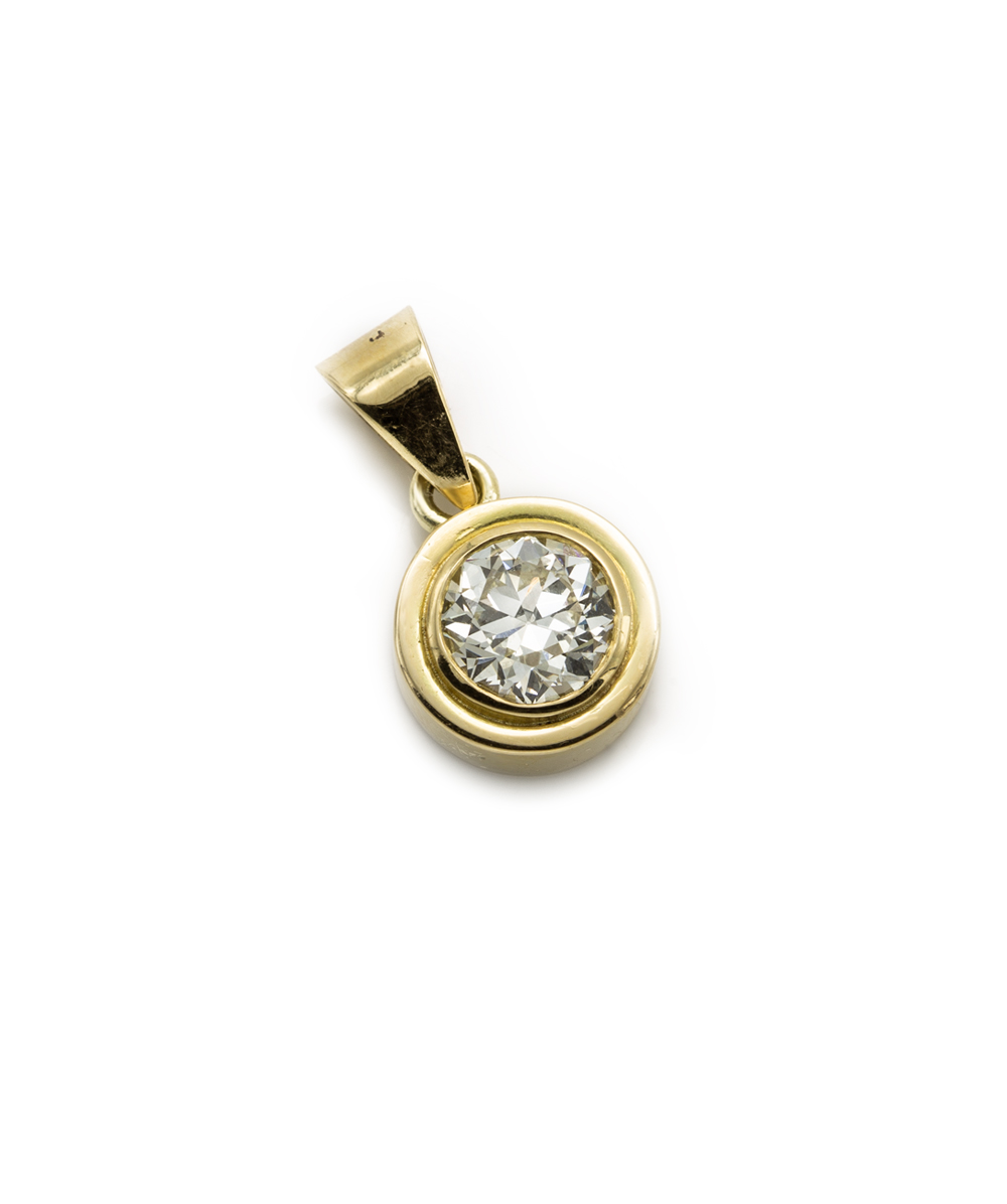 Anhänger mit Brillantsolitär 750er Gelbgold