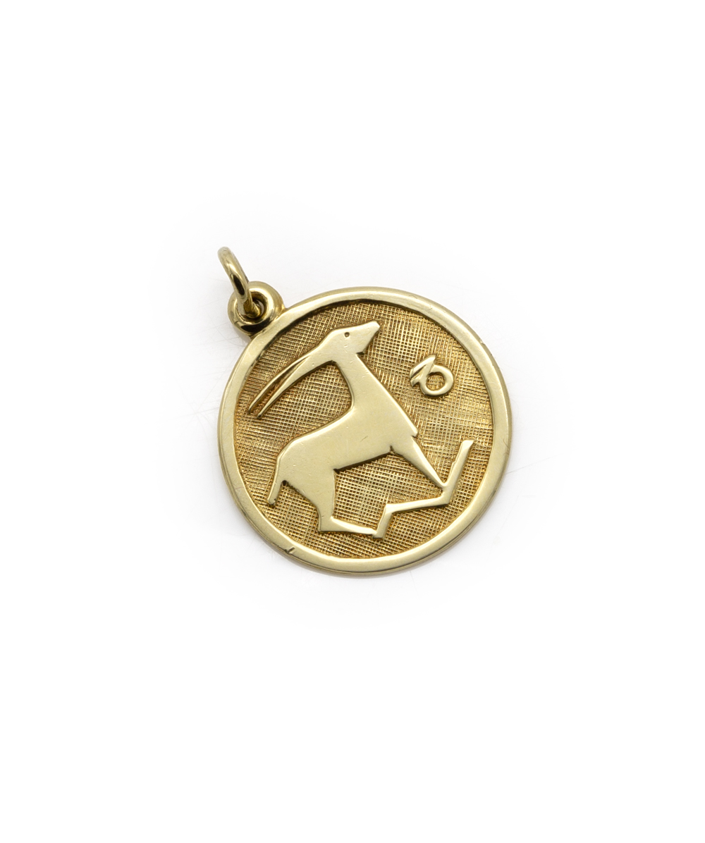 Anhänger Steinbock 585er Gelbgold