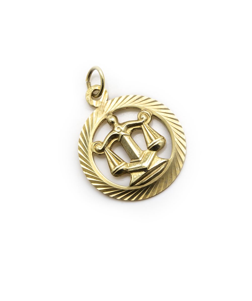 Anhänger Sternzeichen Waage 333er Gelbgold