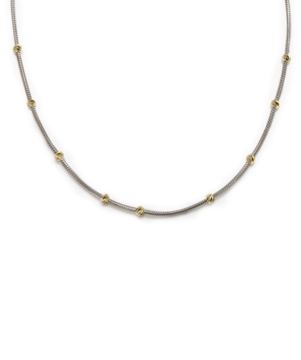 Kugelkette 585er Gold bicolor