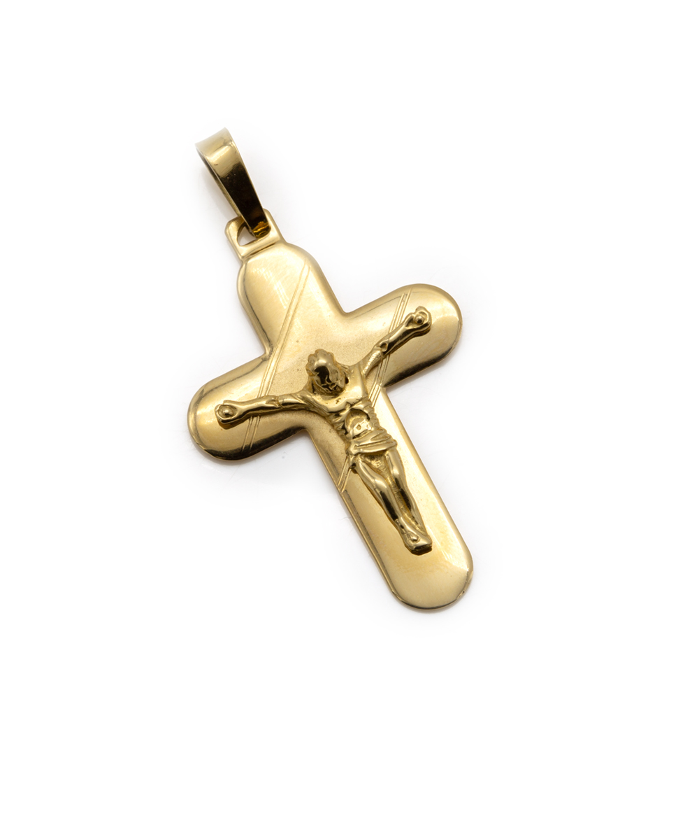 Kreuzanhänger 750er Gelbgold
