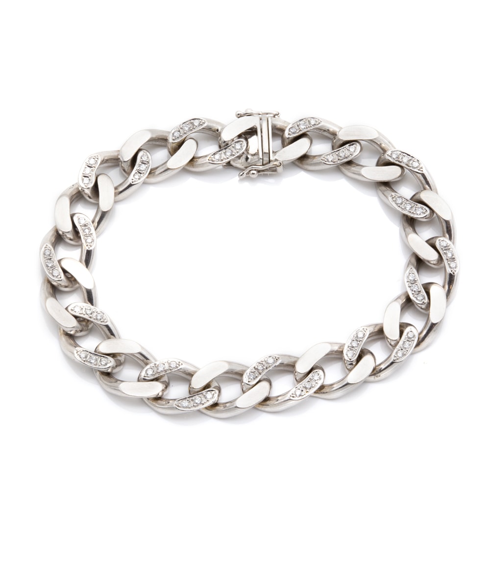 Brillantarmband massiv 750er Weißgold