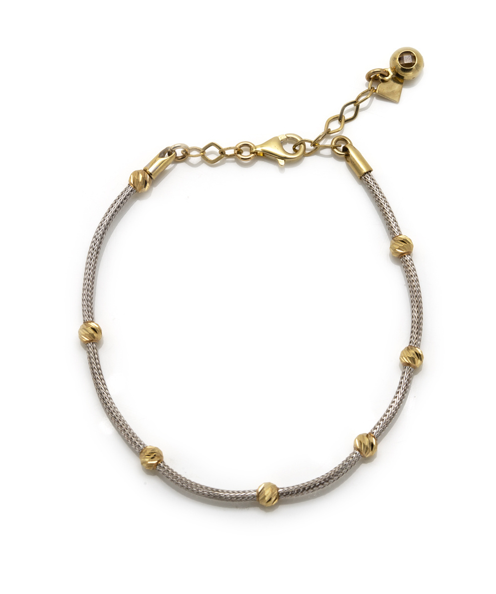 Armband 585er Gold bicolor