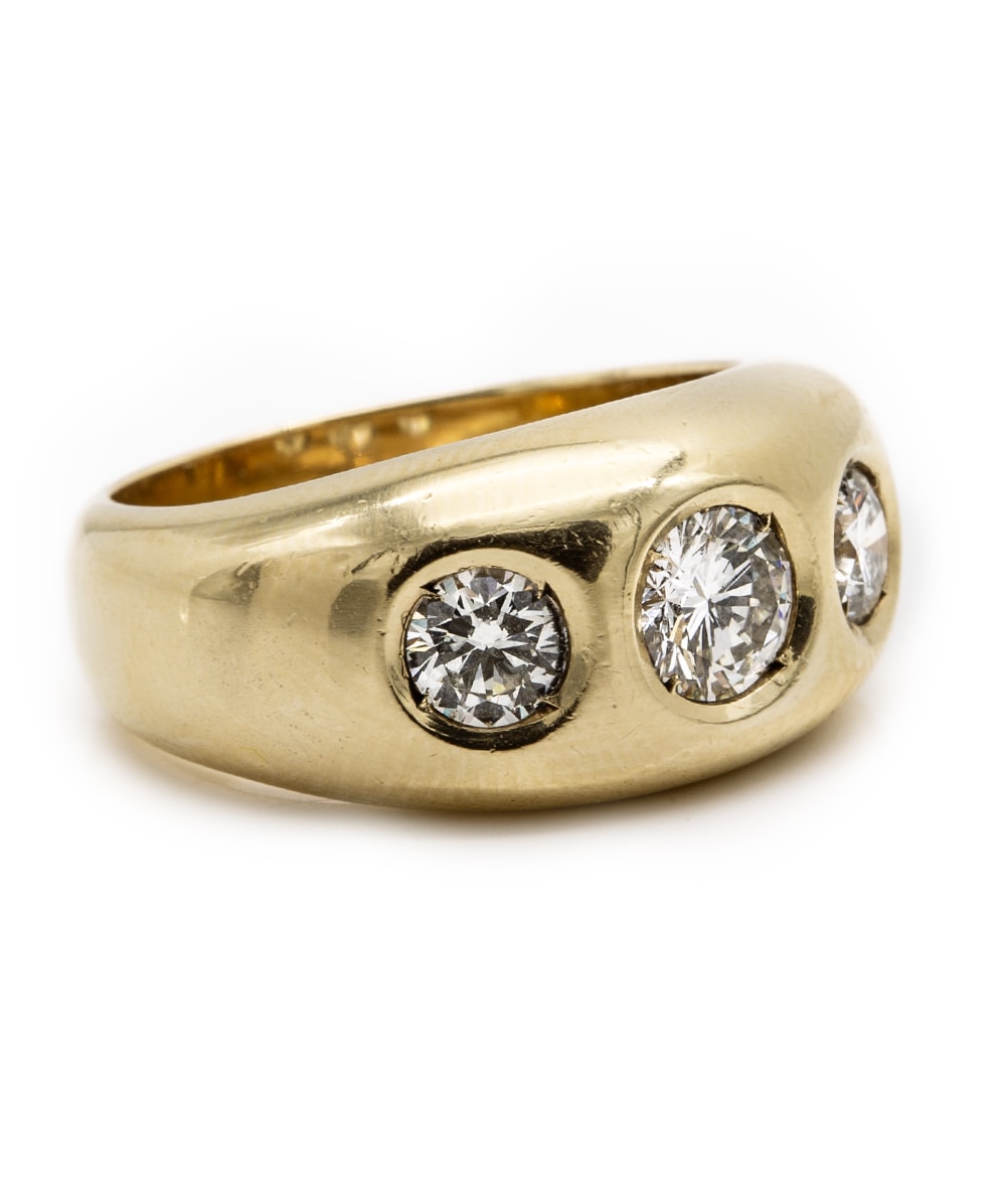 Ring mit Brillanten 585er Gelbgold