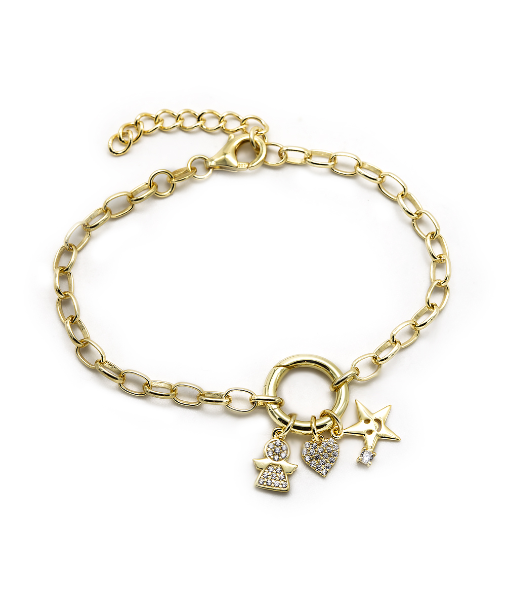 Armband mit Zirkoniaanhänger 925er Silber vergoldet