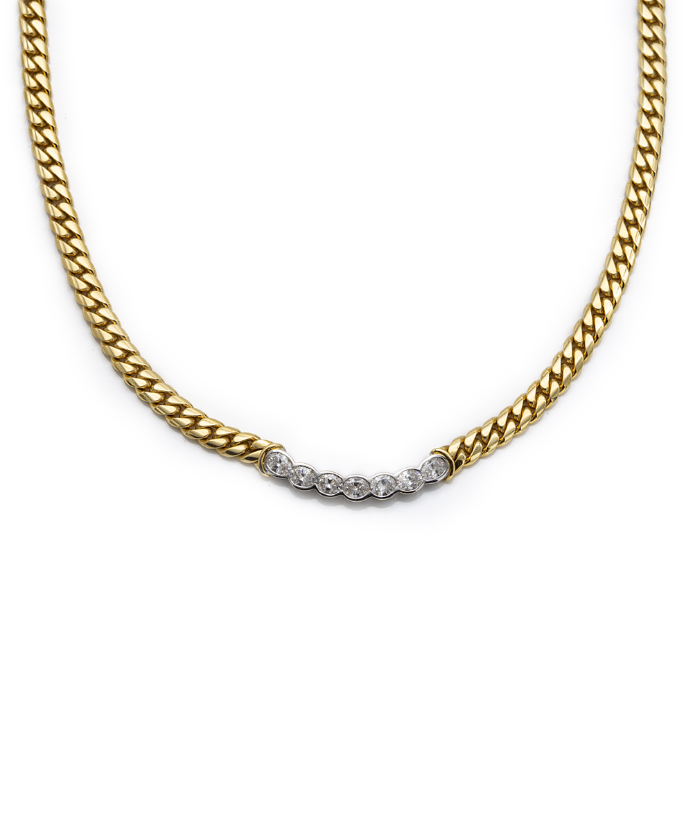 Collier mit Brillanten 750er Gold bicolor