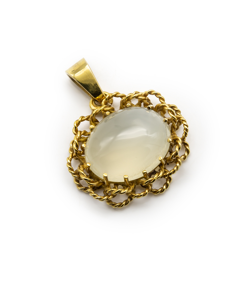 Anhänger Mondstein 585er Gelbgold