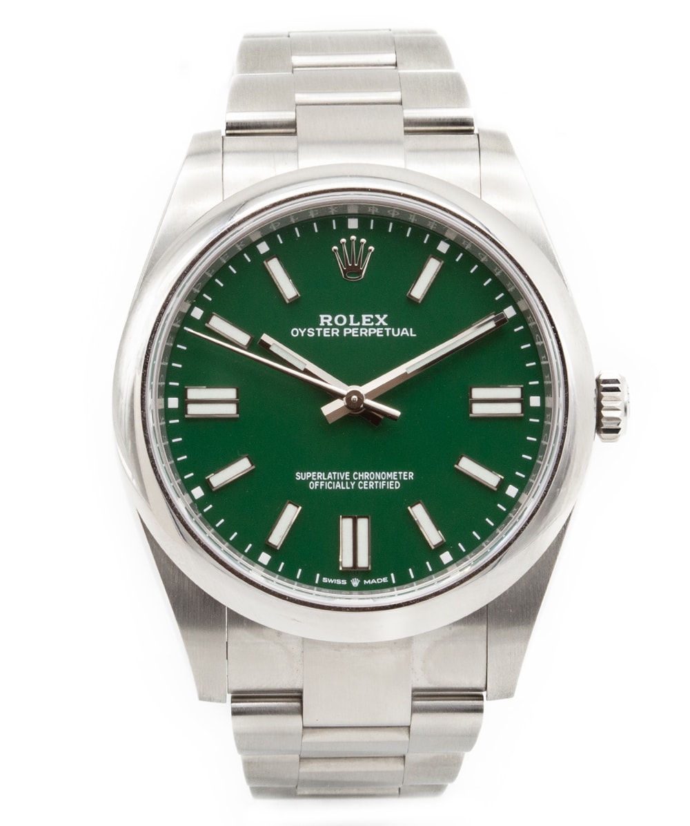 Rolex Oyster Perpetual Grün 41mm Ref: 124300