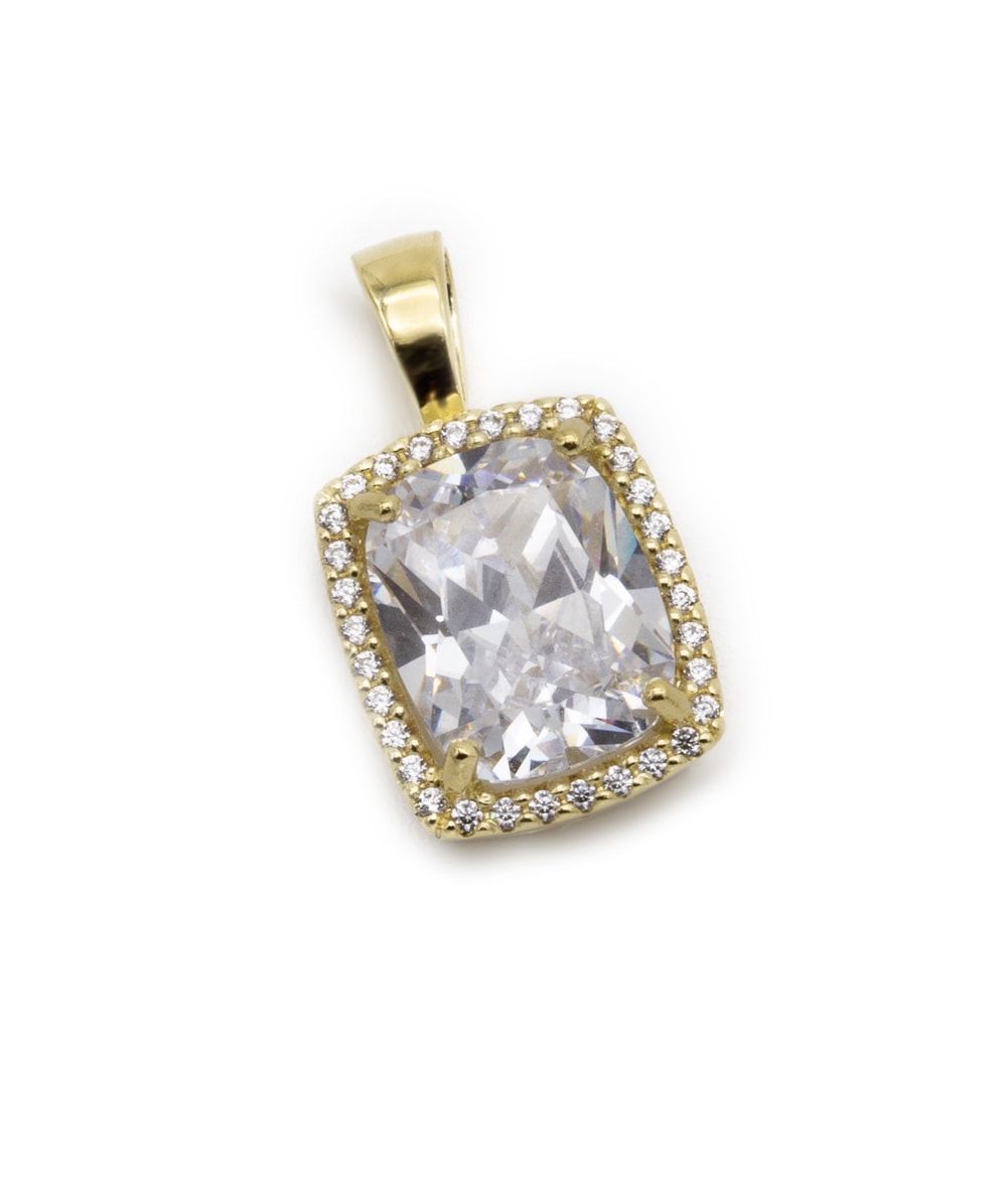 Anhänger Zirkonia 925er Silber vergoldet